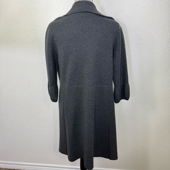 Eileen Fisher collared button down bell sleeve Elegant Gray wool Women's‎ Coat - Picture 7 of 12